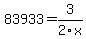 83933+=+3%2F2x