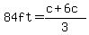 84ft=%28c%2B6c%29%2F3