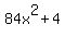 84x%5E2+%2B+4