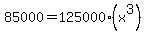 85000+=+125000%28x%5E3%29