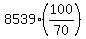 8539%2A%28100%2F70%29