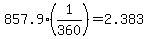 857.9%281%2F360%29=2.383