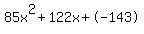 85x%5E2%2B122x%2B-143