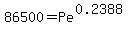 86500=Pe%5E%280.2388%29