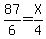 87%2F6=X%2F4