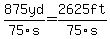 875yd%2F75s=+2625+ft%2F75s