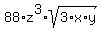 88%2Az%5E3%2Asqrt%283%2Ax%2Ay%29