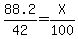 88.2%2F42=X%2F100