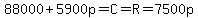 88000%2B5900p=C=R=7500p