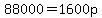 88000=1600p