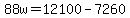 88w+=+12100+-+7260