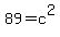 89+=+c%5E2