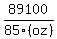 89100.00%2F+85%28oz%29
