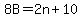 8B+=+2n+%2B+10