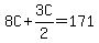 8C+%2B+3C%2F2+=+171