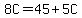 8C+=+45+%2B+5C