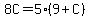 8C+=+5%2A%289%2BC%29