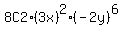 8C2%2A%283x%29%5E2%28-2y%29%5E6
