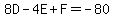 8D-4E%2BF=-80