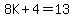 \"8K%2B4=13\"