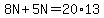 8N%2B5N=20%2A13