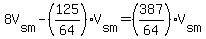 8V%5Bsm%5D-%28125%2F64%29V%5Bsm%5D=%28387%2F64%29V%5Bsm%5D