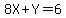 8X+%2B+Y+=+6