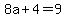 8a%2B4=9
