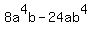 8a%5E4b+-+24ab%5E4