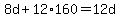 8d%2B12%2A160=12d