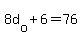 8d%5Bo%5D+%2B+6+=+76