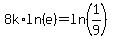 8k%2Aln%28e%29=ln%281%2F9%29