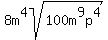 8m%5E4sqrt%28100m%5E9p%5E4%29