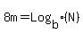 8m+=+Log%5Bb%5D%28N%29