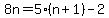 8n=5%28n%2B1%29-2