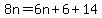 8n=6n%2B6%2B14
