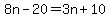 8n-20=3n%2B10