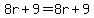 8r%2B9=8r%2B9