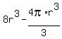 8r%5E3+-4pi%2Ar%5E3%2F3