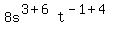 8s%5E%283%2B6%29t%5E%28-1%2B4%29