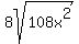 8sqrt%28108x%5E2%29