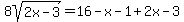 8sqrt%282x-3%29=16-+x-1%2B2x-3