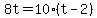 8t=10%28t-2%29