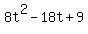 8t%5E2-18t%2B9