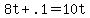 8t+%2B+.1+=+10t