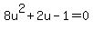 8u%5E2%2B2u-1=0
