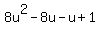 8u%5E2-8u-u%2B1