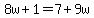 8w%2B1=7%2B9w