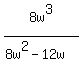 8w%5E3%2F%288w%5E2-12w%29