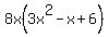 8x%283x%5E2-x%2B6%29